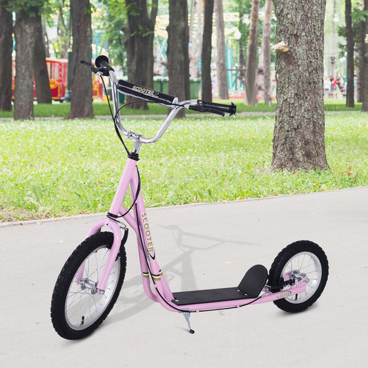 HOMCOM 12" Tyres Scooter-Pink