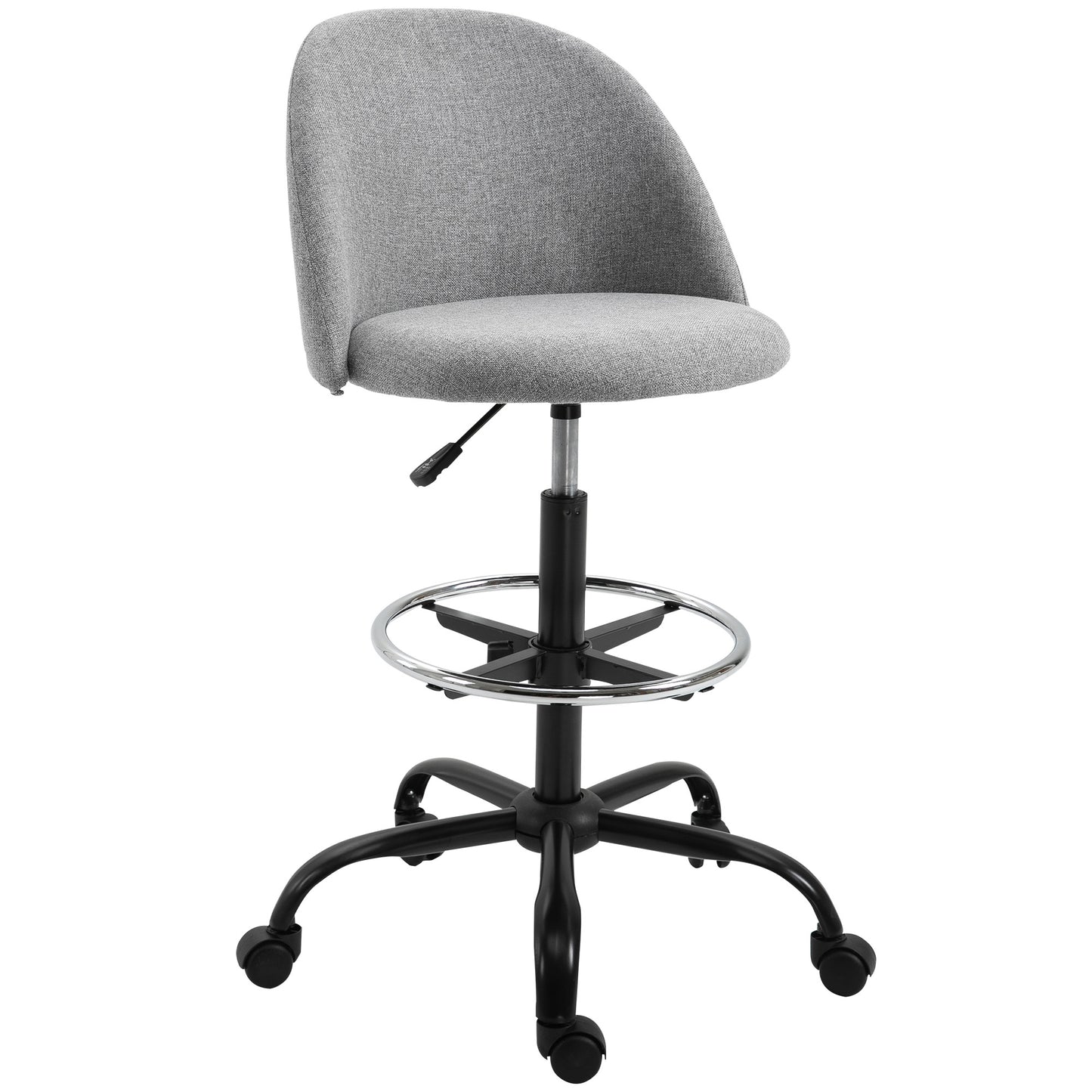 Vinsetto Padded Polyester Tall Design Office Chair Grey