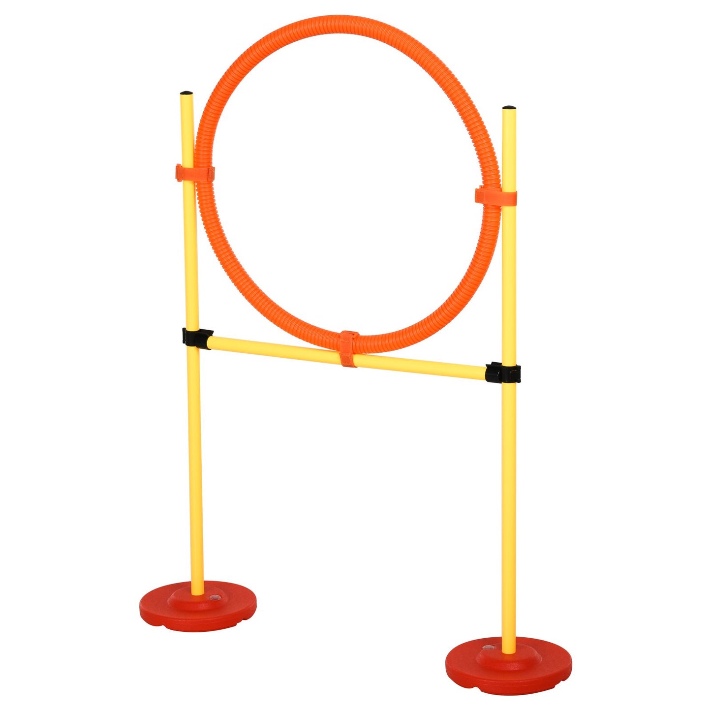 PawHut Dogs Plastic 3-Course Agility Set Yellow