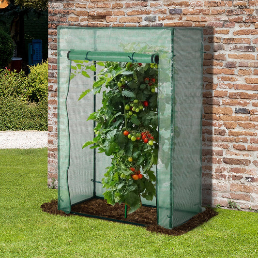 Outsunny 100 x 50 x 150cm Greenhouse PE Cover with Zipper Roll-up Door Outdoor Green