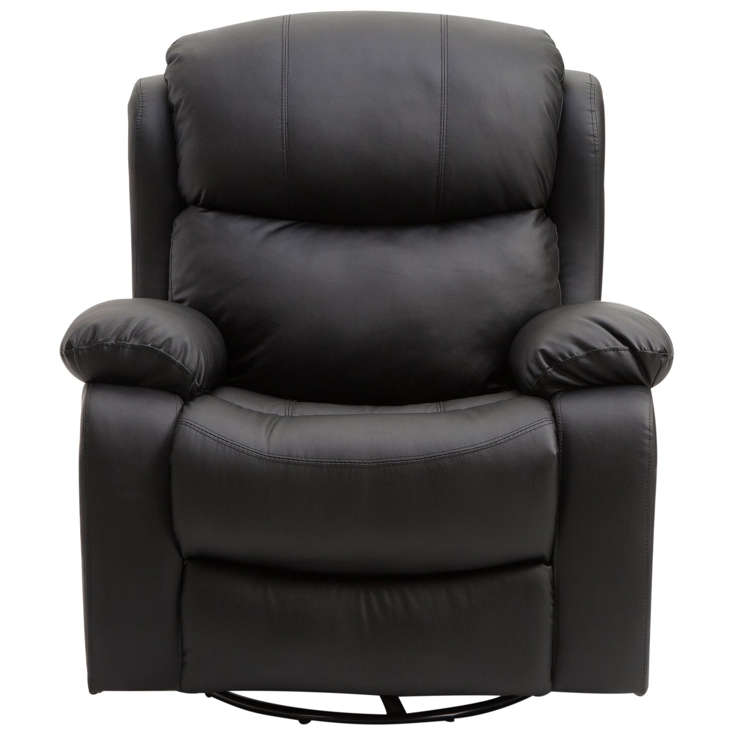 HOMCOM Recliner Massage Chair, W/ Heating, PU Leather-Black