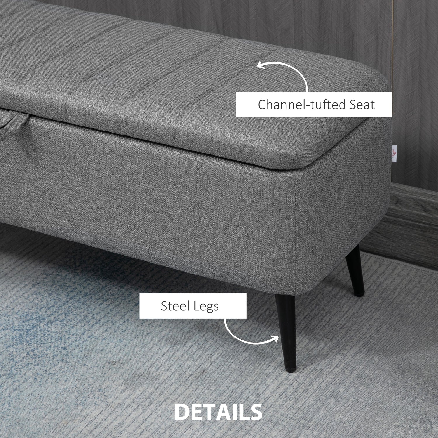 Channel on sale tufted ottoman