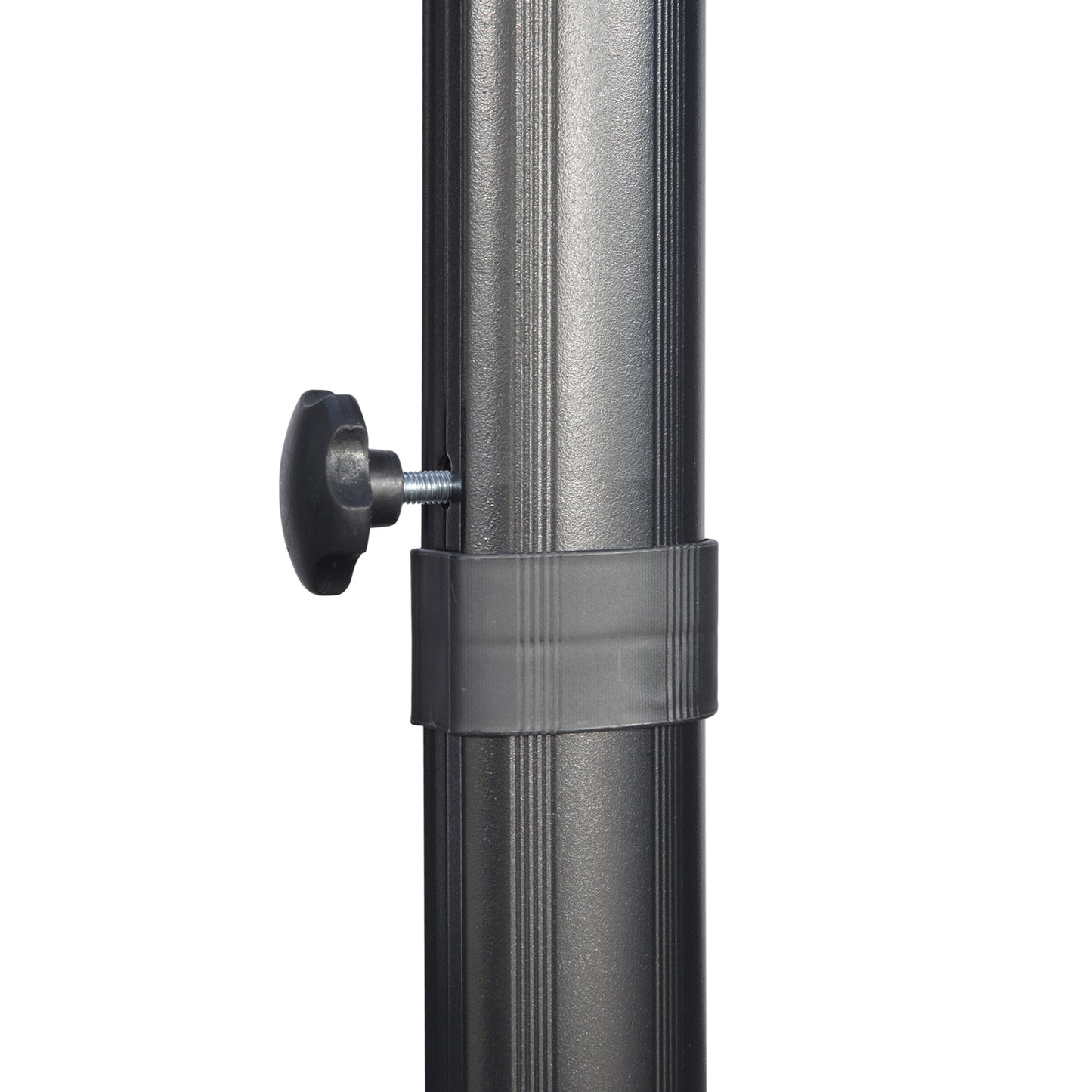 Outsunny 2.7m Square Overhanging Cantilever Umbrella, with Cross Base - Dark Grey