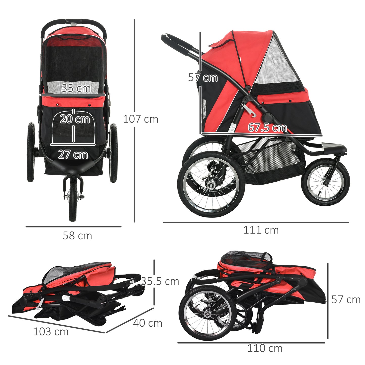 Stroller with best sale big wheels