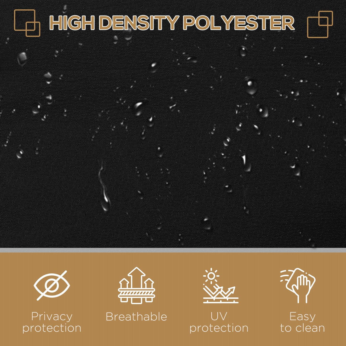 Outsunny 3x2m Retractable Side Awning - Black