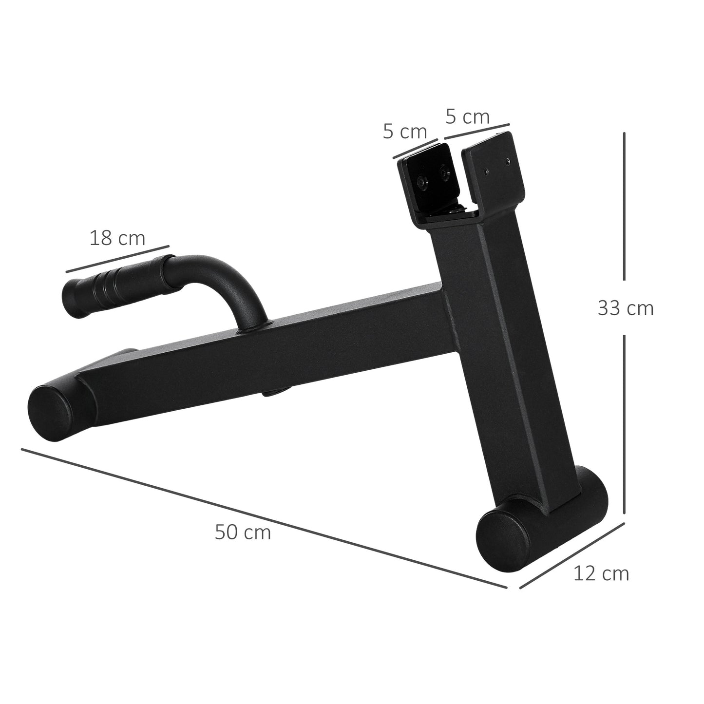 SPORTNOW Deadlift Barbell Jack with NonSlip Handle for Weight Training Black