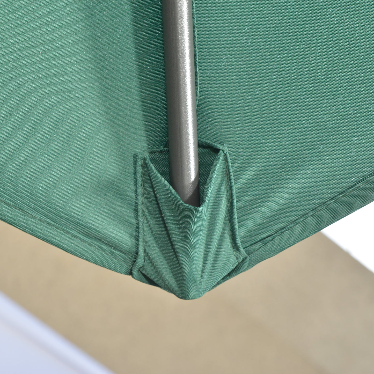 Outsunny 3m 360° Rotating Cantilever Parasol, with Cross Base - Green