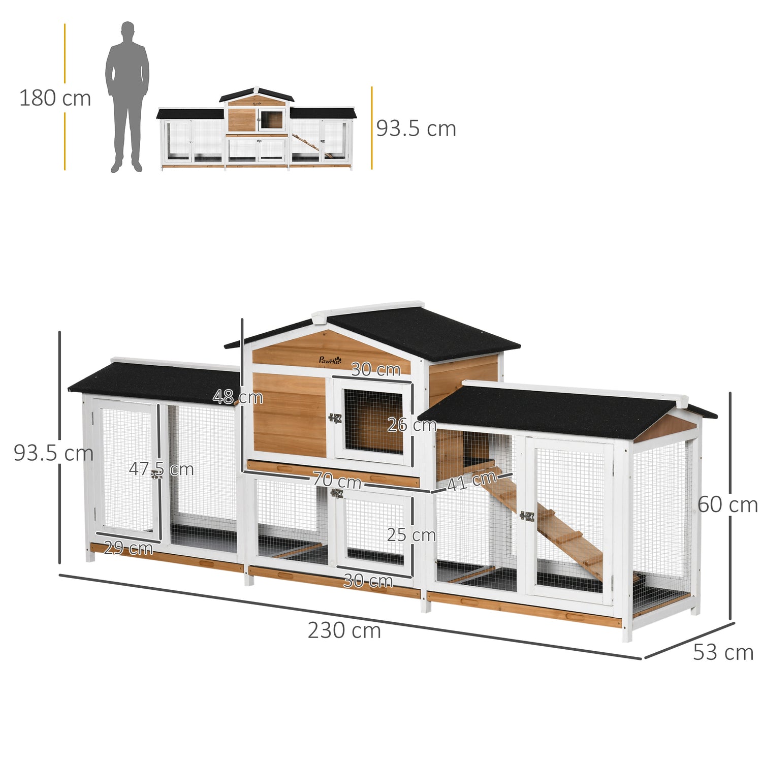 Two tier best sale rabbit hutch