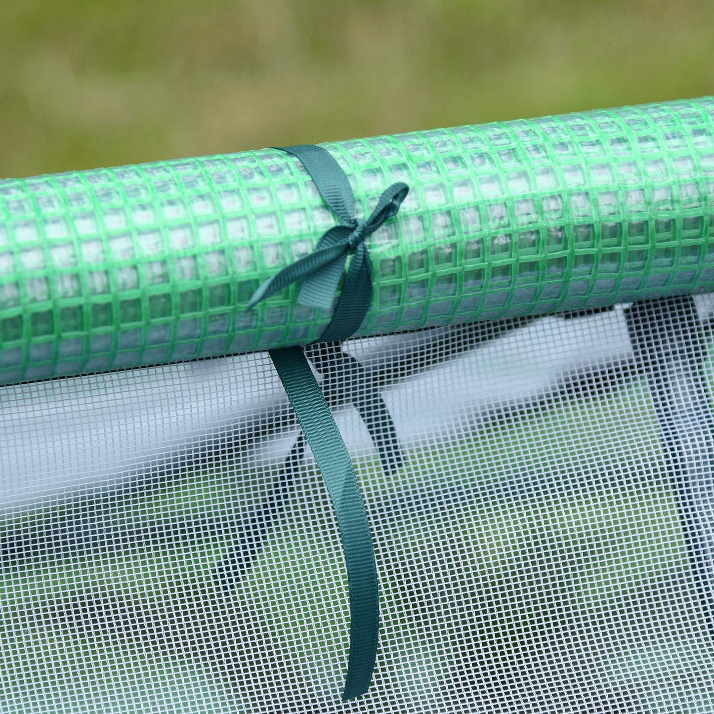 Outsunny Mini Greenhouse Portable Garden Small Greenhouse with Zipped Windows and Door 180 x 140 x 80cm Dark Green