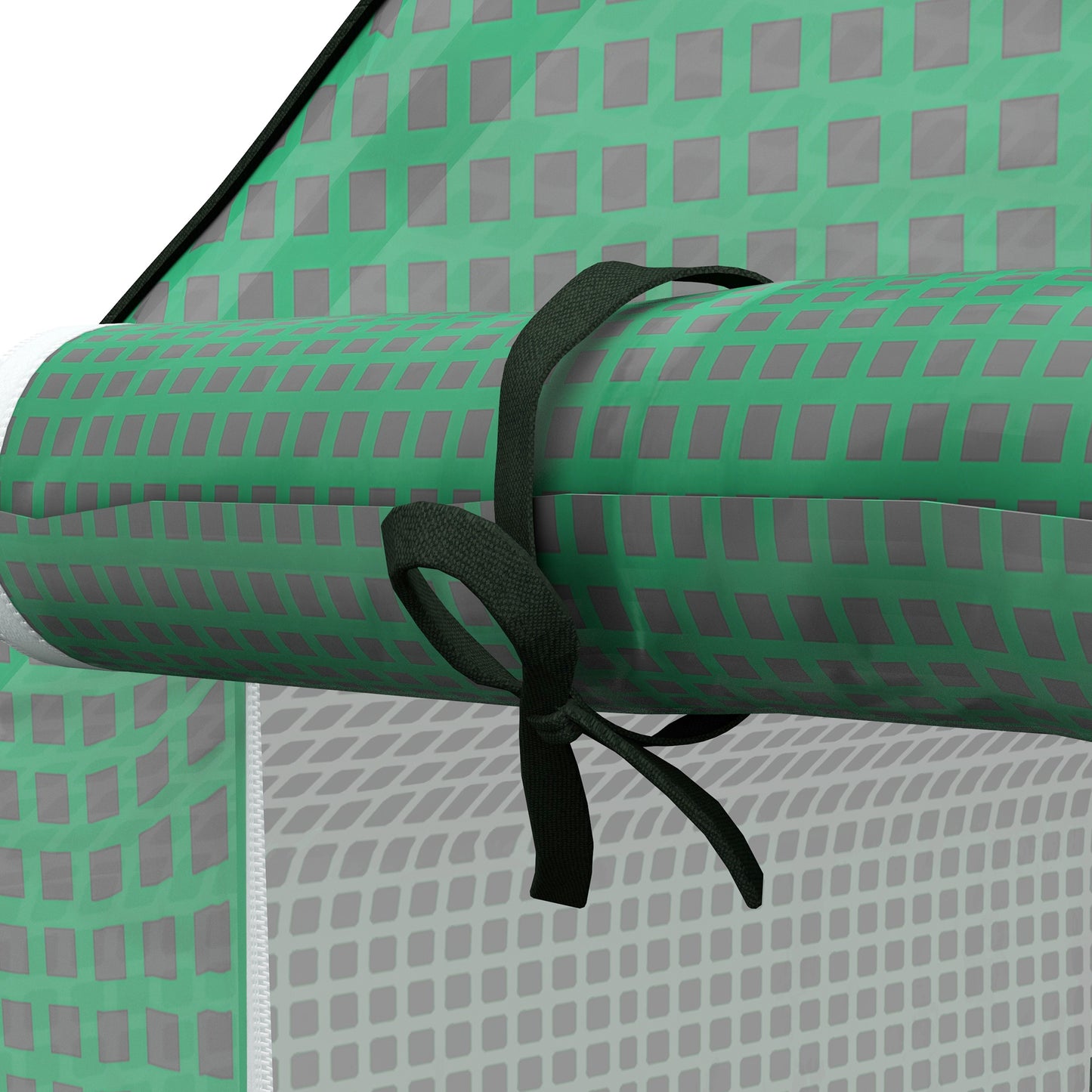 Outsunny Greenhouse Cover Replacement Walkin PE Hot House Cover with Rollup Door and Windows 140 x 143 x 190cm Green