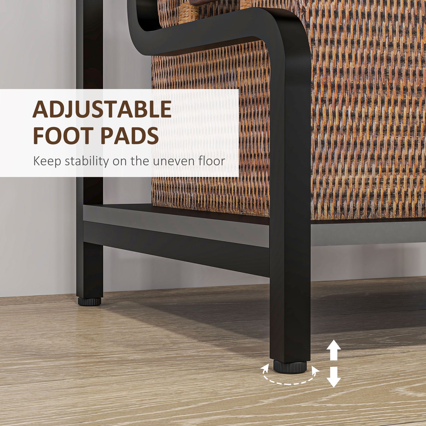 HOMCOM 3-Tier Storage Shelves, Metal Shelving Unit, Industrial Printer Table for Home Office, Display Rack for Living Room, Black