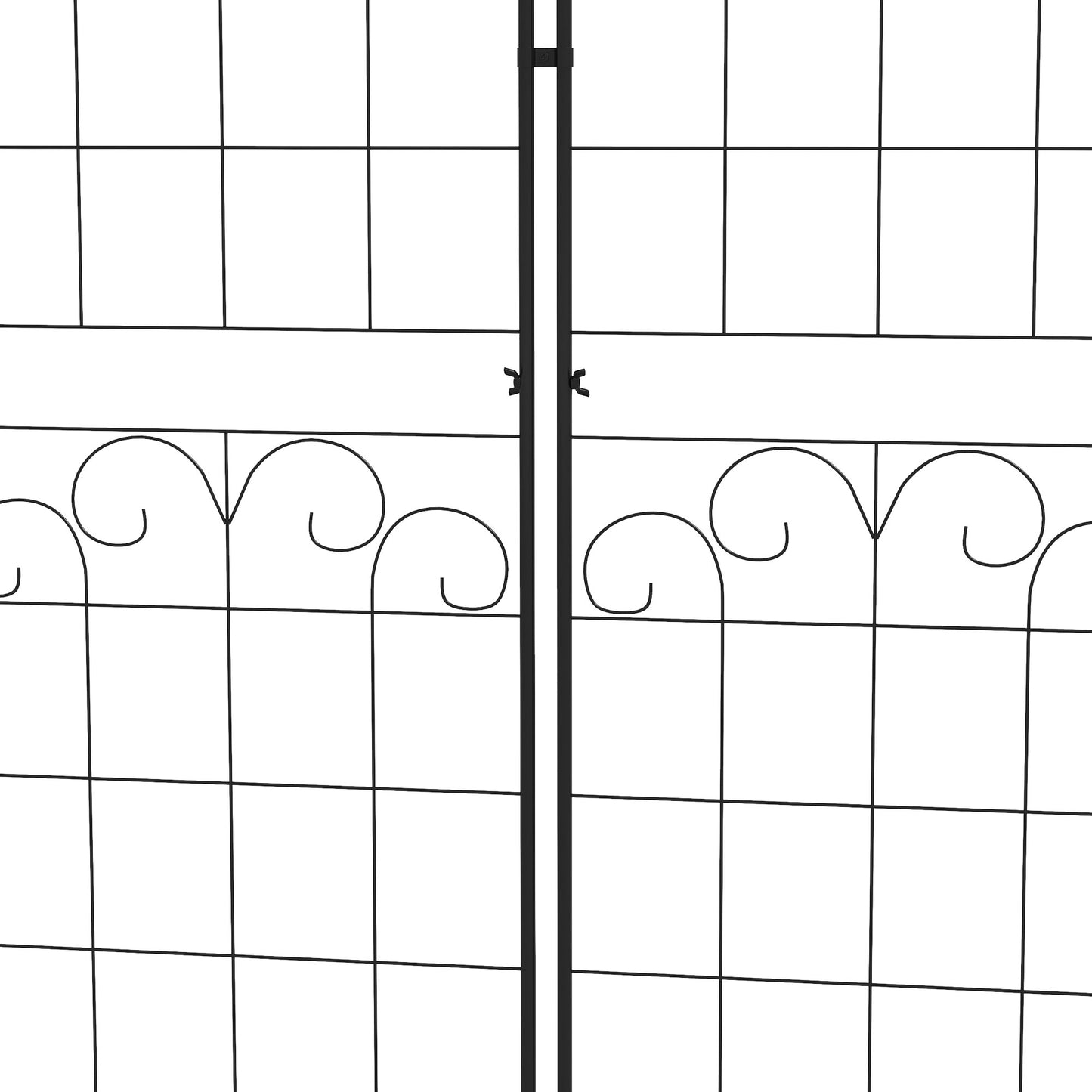 Outsunny Metal Trellis Set of 2, Garden Trellis for Climbing Plants Support Frames, Floral Design
