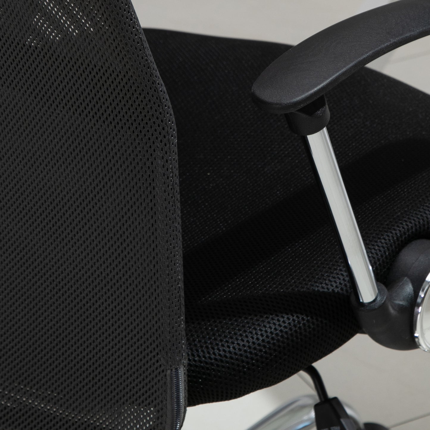 HOMCOM Ergonomic Office Chair Mesh Chair with Adjustable Height Tilt Function Black