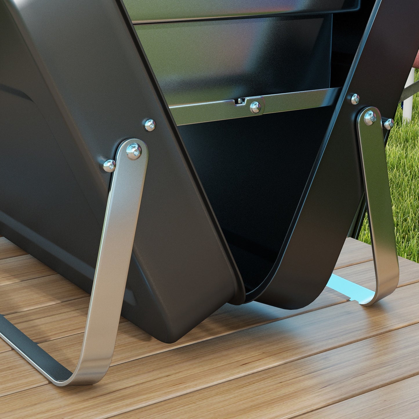 Outsunny Foldable Suitcase Design Mini Charcoal Barbecue Grill BBQ, Black