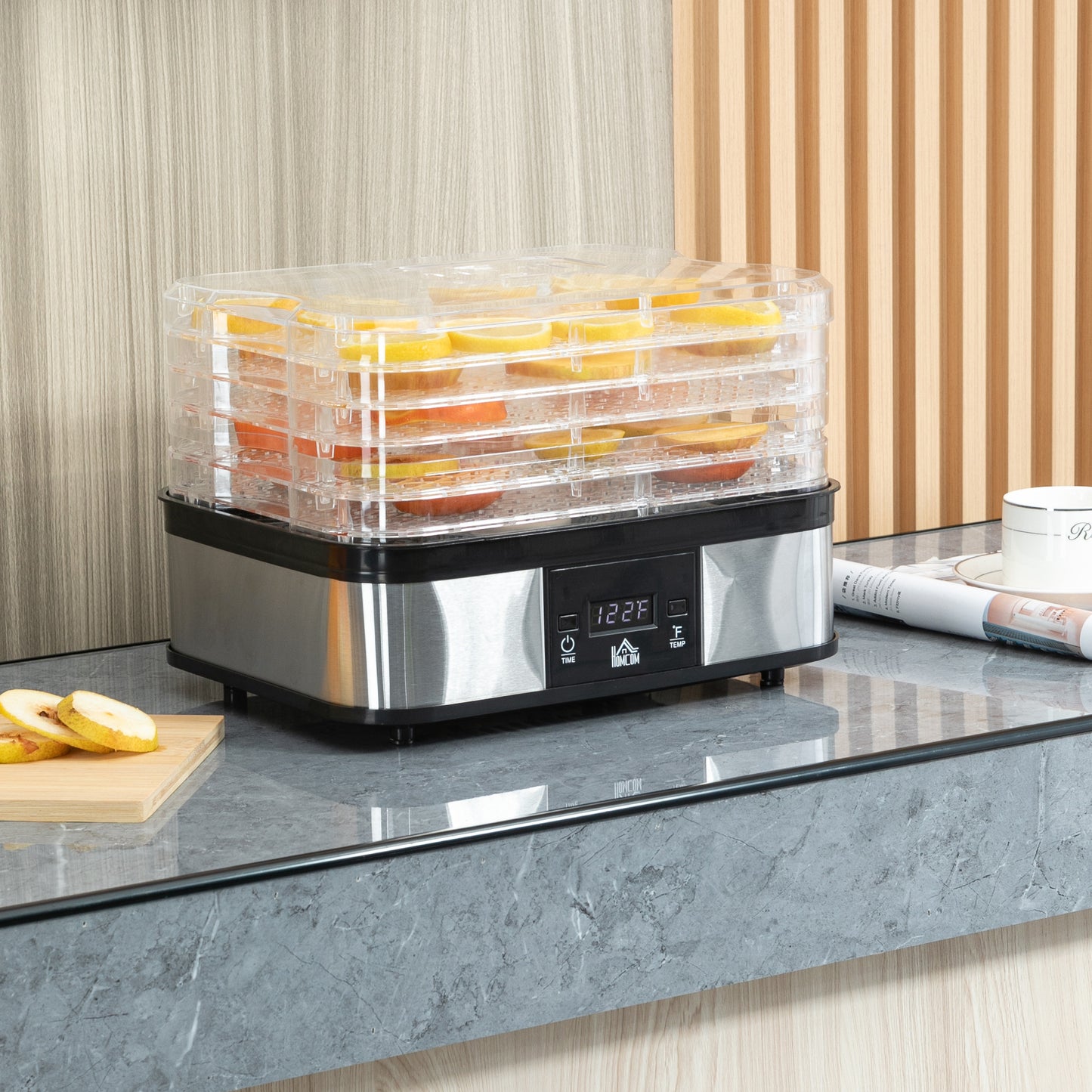 5 Tier Food Dehydrator with Adjustable Temperature Controls