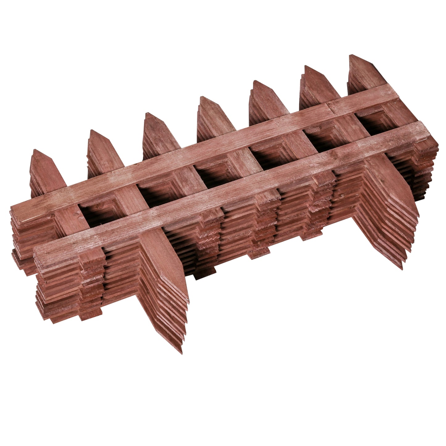 Outsunny Set of 12 Wooden 60cm Garden Fence Pieces