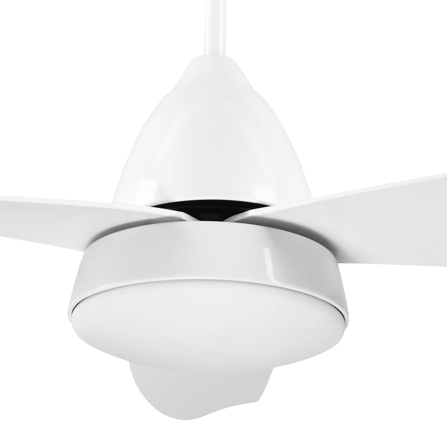 HOMCOM Reversible Ceiling Fan with Light, 3 Blades Indoor Modern Mount White LED Lighting Fan with Remote Controller, for Bedroom, Living Room, White