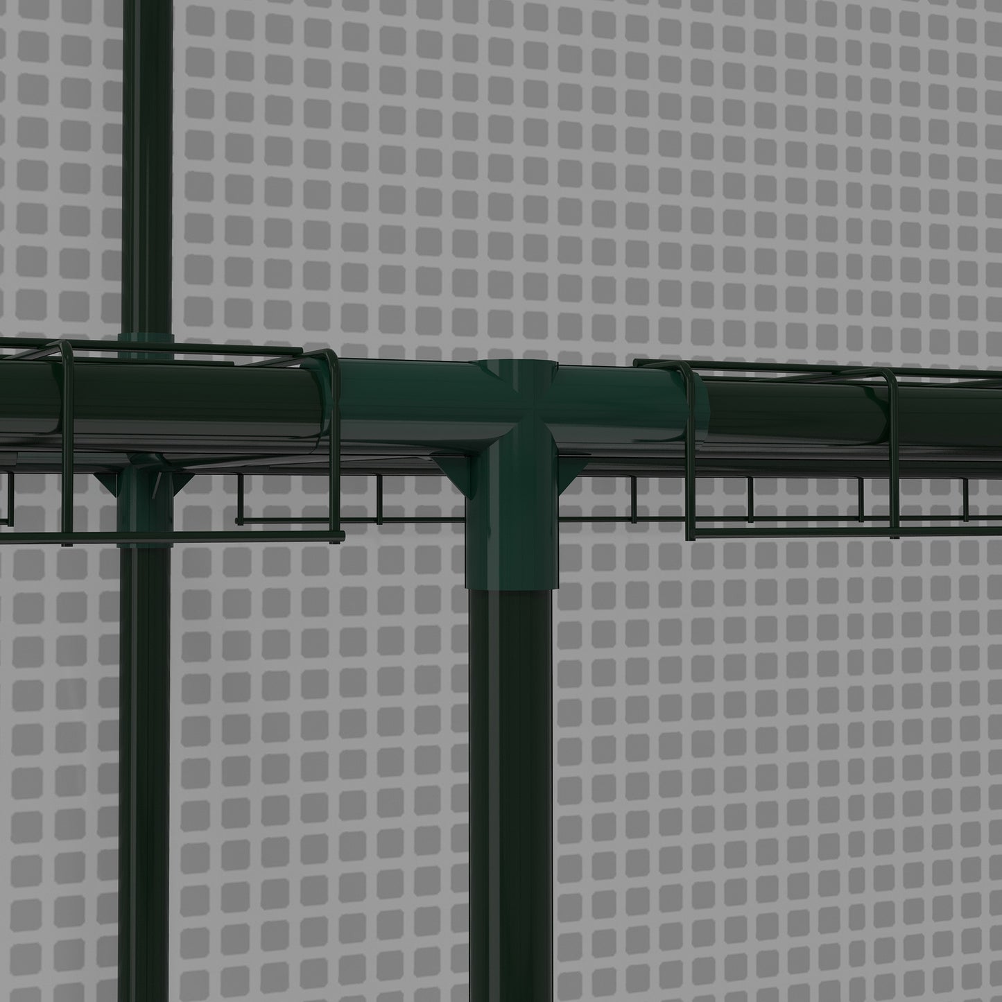 Outsunny Walkin Greenhouse with 3 Tier Shelves Outdoor Green House Garden Grow House with Reinforced PE Cover Rollup Door and Mesh Windows 140 x 213 x 190cm White