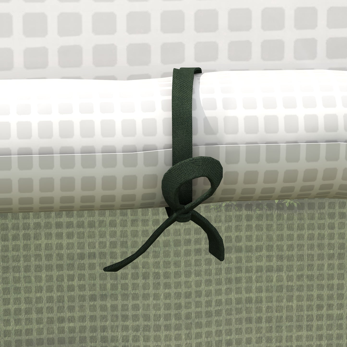 Outsunny Greenhouse Cover Replacement Walkin PE Hot House Cover with Rollup Door and Windows 140 x 143 x 190cm White