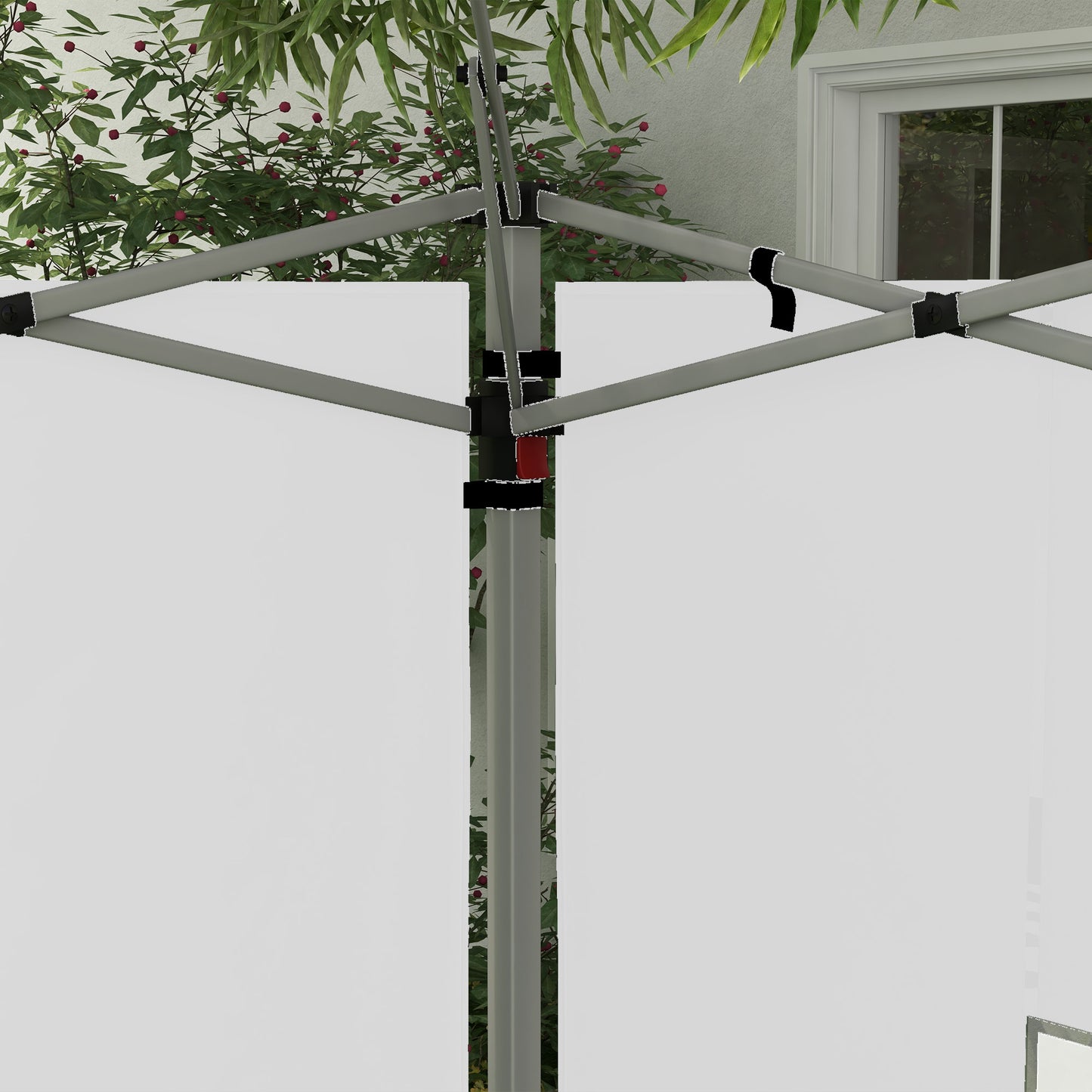 Outsunny Gazebo Side Panels Sides Replacement with Window for 3x3(m) or 3x4m Pop Up Gazebo 2 Pack White