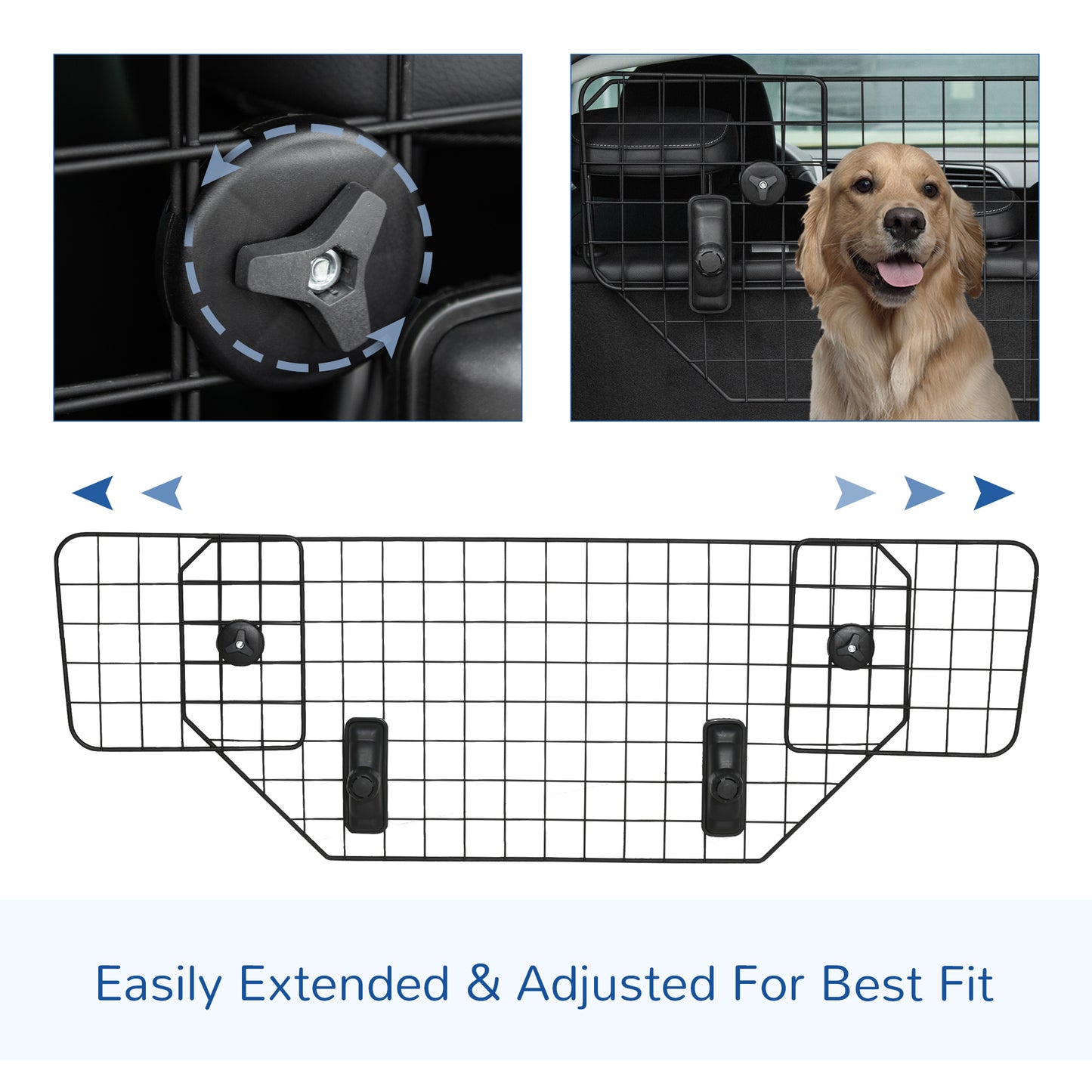 Wire dog shop barrier for car