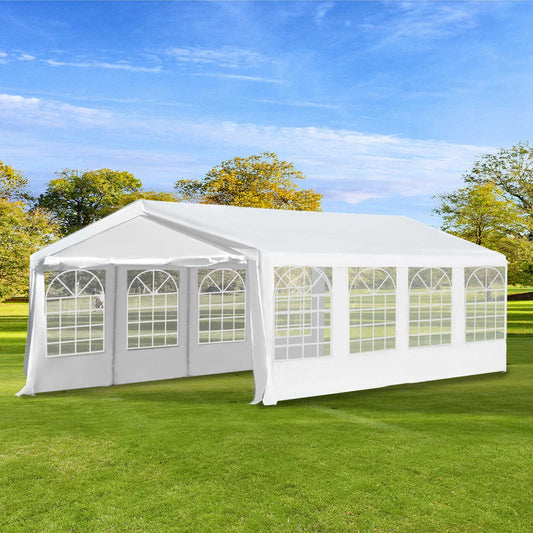 Outsunny Outdoor Party Tents Water Resistant White 8m x 4m