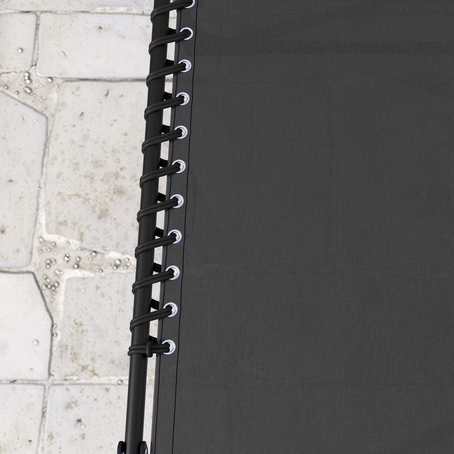 Outsunny 2 Pcs Folding Sun Lounger Beach Chaise Chair Garden Cot Camping Recliner with 4 Position Adjustable Black