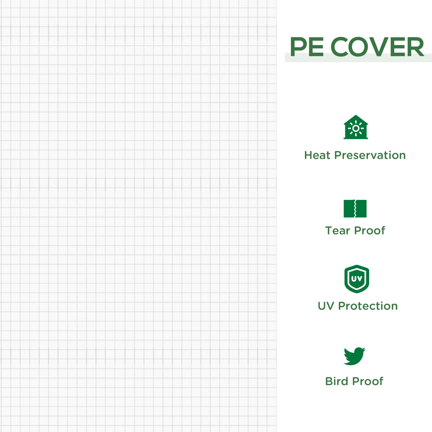 Outsunny Mini Small Greenhouse with Steel Frame & PE Cover & Zippered Window Poly tunnel Steeple for Plants Vegetables, 180 x 90 x 90 cm, White