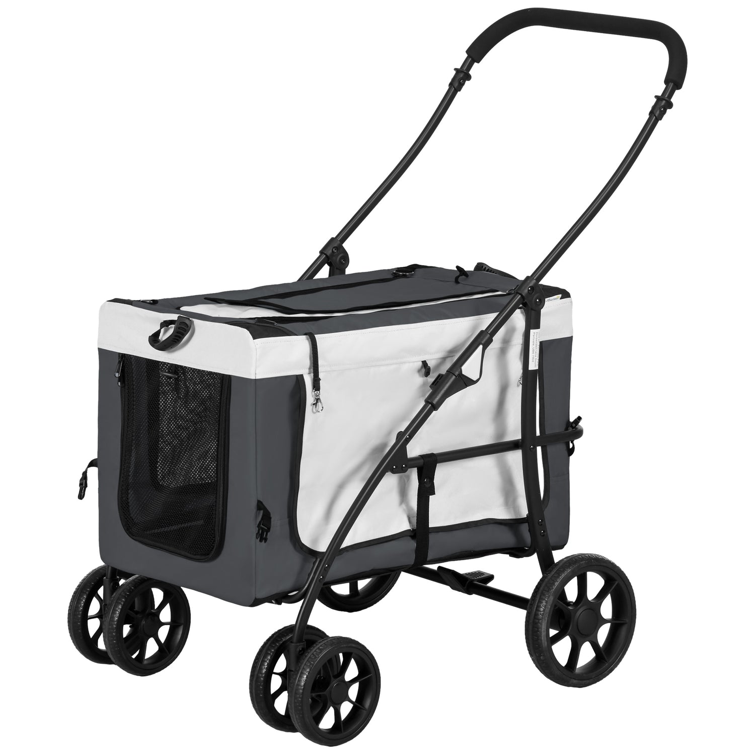 dog stroller for large dogs uk PawHut Foldable Dog Stroller, Pet Travel Crate, with Detachable Carrie – mhstar.co.uk