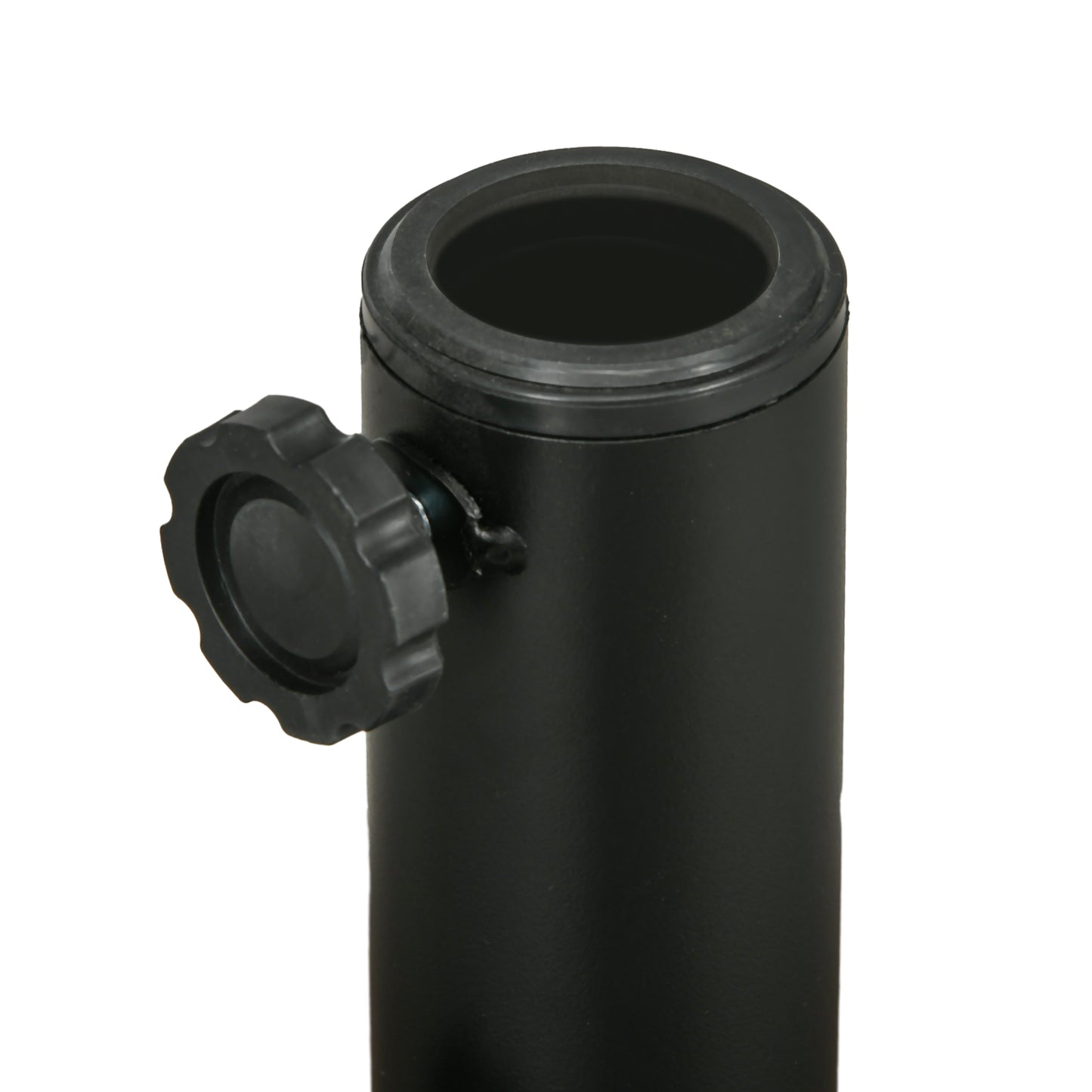 Outsunny 29kg Round Umbrella Parasol Base with Rattan Effect, Plastic Umbrella Stand for Outdoor Patio Umbrella, Black