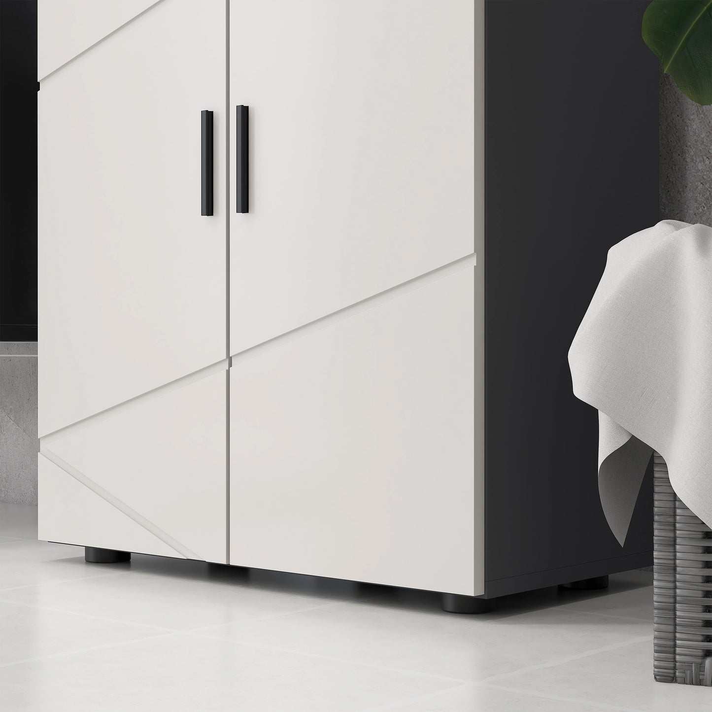 kleankin Small Bathroom Cabinet Bathroom Storage Cabinet with 2Doors Cupboard 2 Adjustable Shelves and Soft Close Mechanism Grey