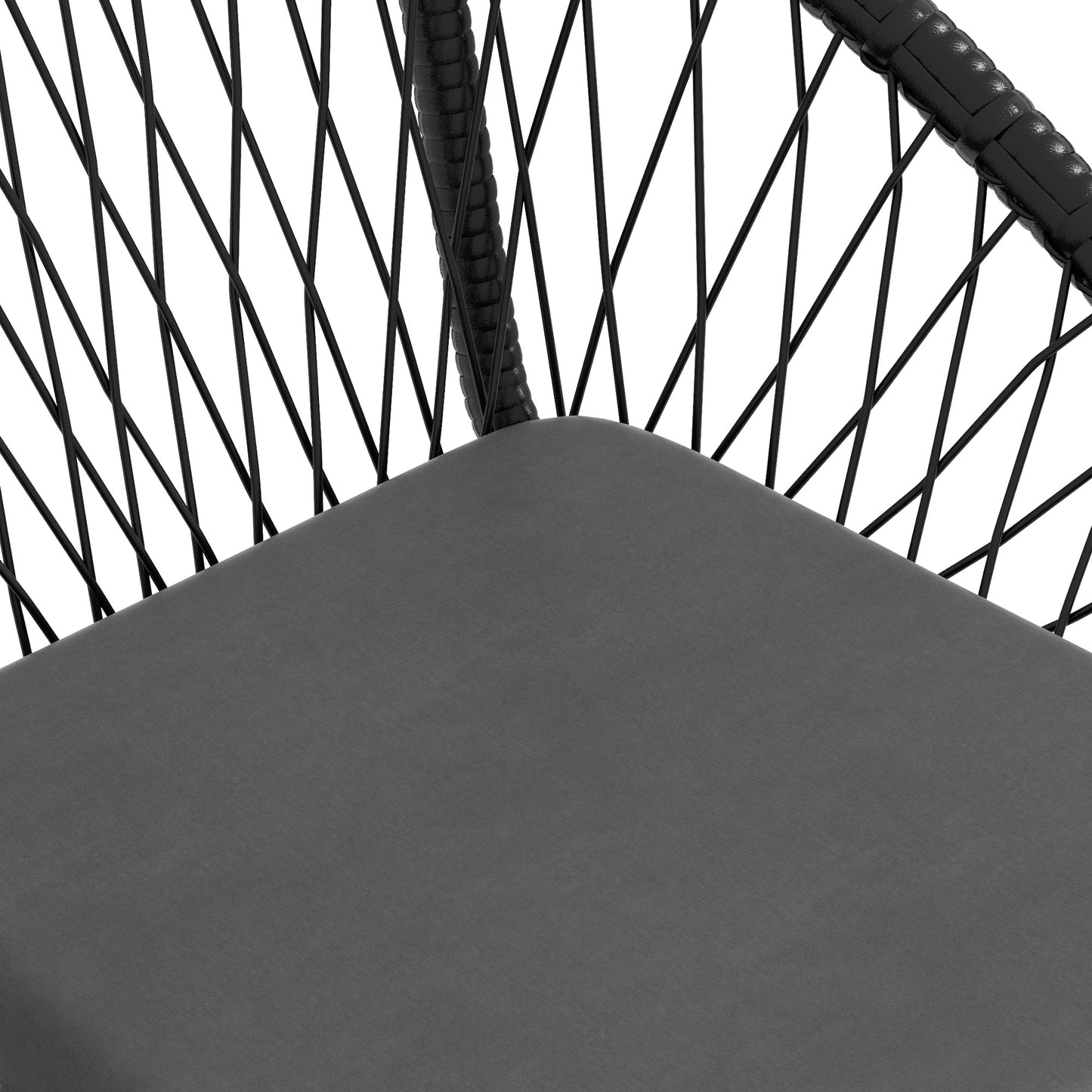 Outsunny 3 Piece Rattan Garden Bistro Set with Cushions, Round PE Rattan Furniture Set w/ 2 Armchairs & Metal Plate Coffee Table Conversation Furniture Sets, Black