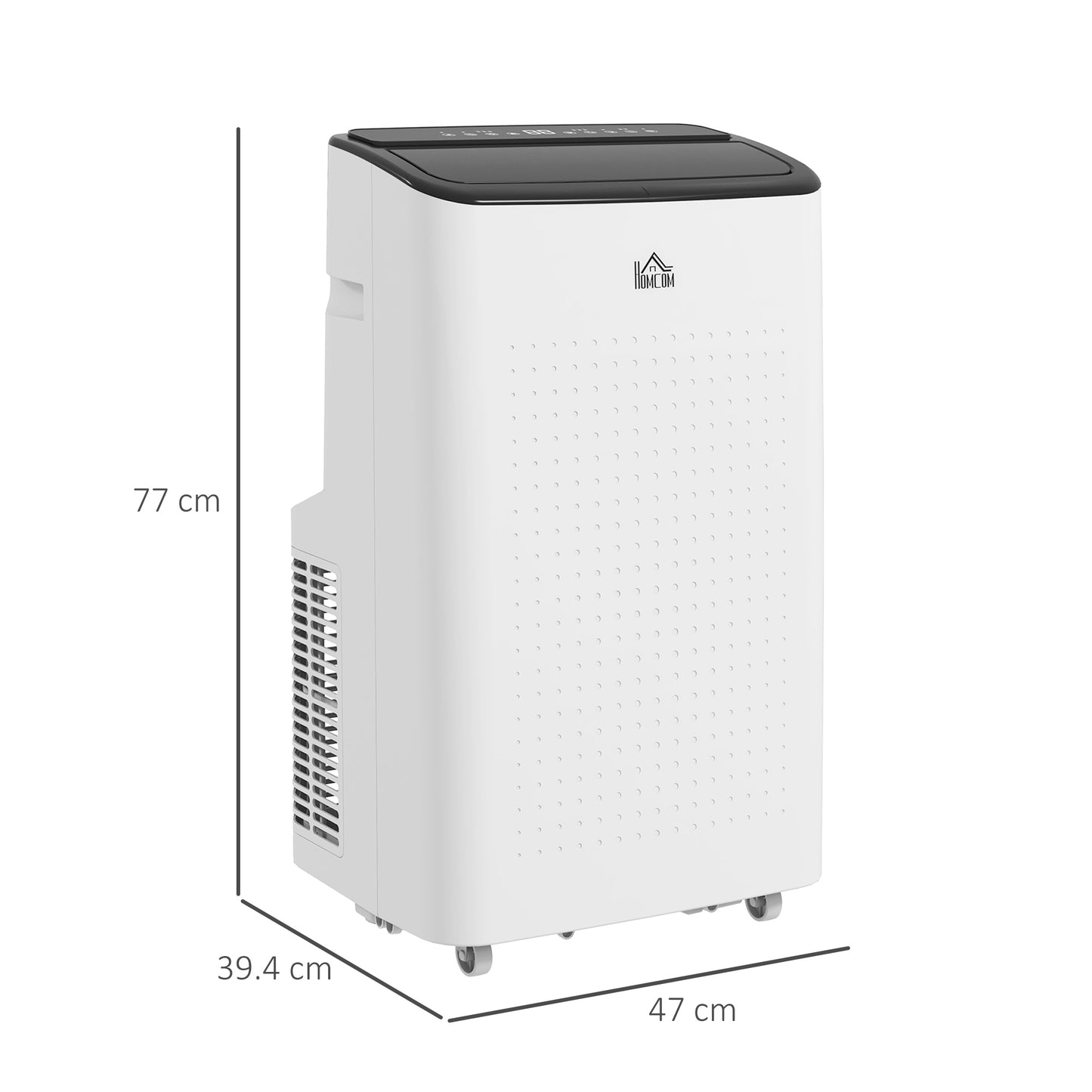 HOMCOM 14,000 BTU Mobile Air Conditioner for Room up to 35m², Smart Home WiFi Compatible, with Dehumidifier, Fan, 24H Timer