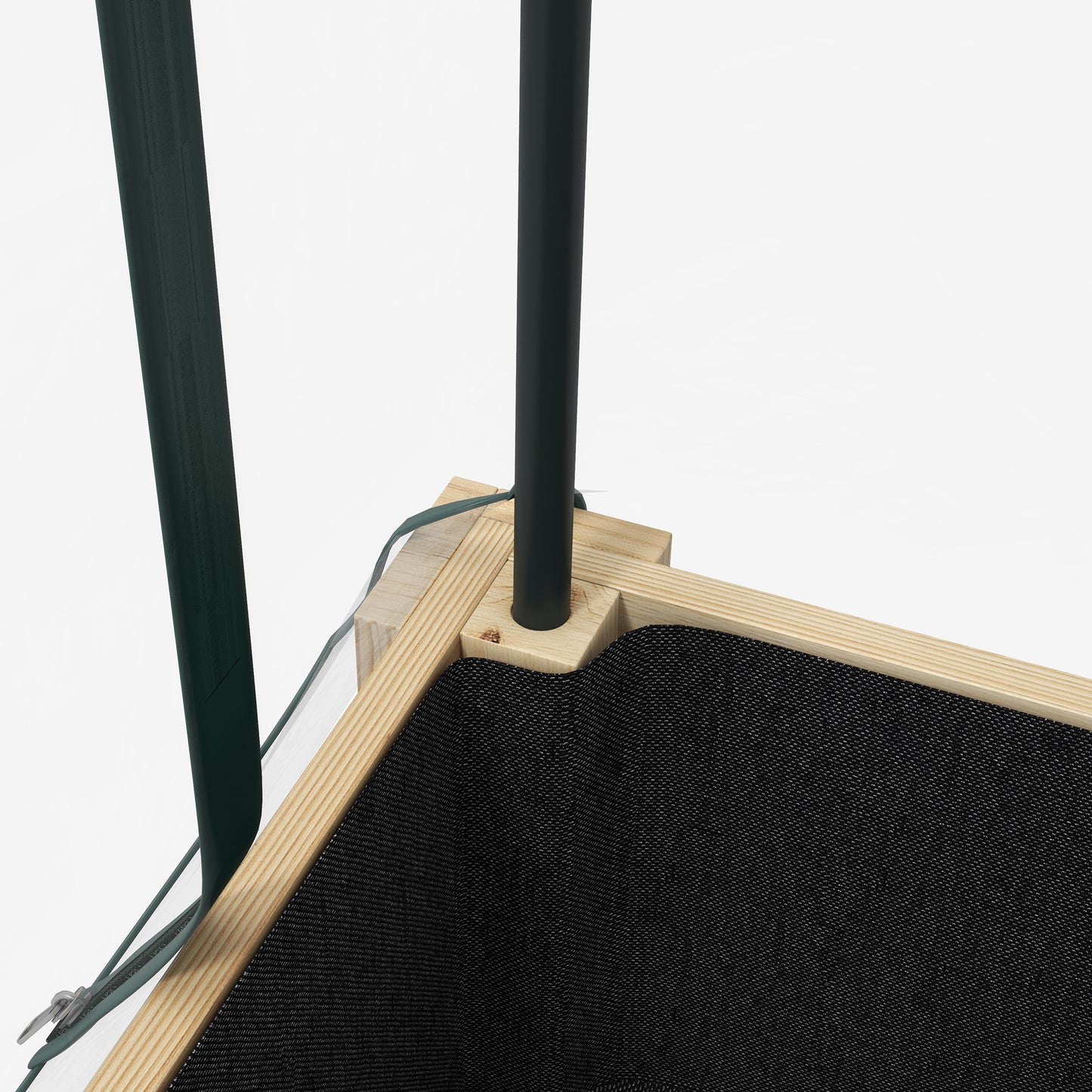 Outsunny Wooden Planter Box with Greenhouse Cover and Bed Liner Raised Garden Bed for Vegetables Flowers Herbs