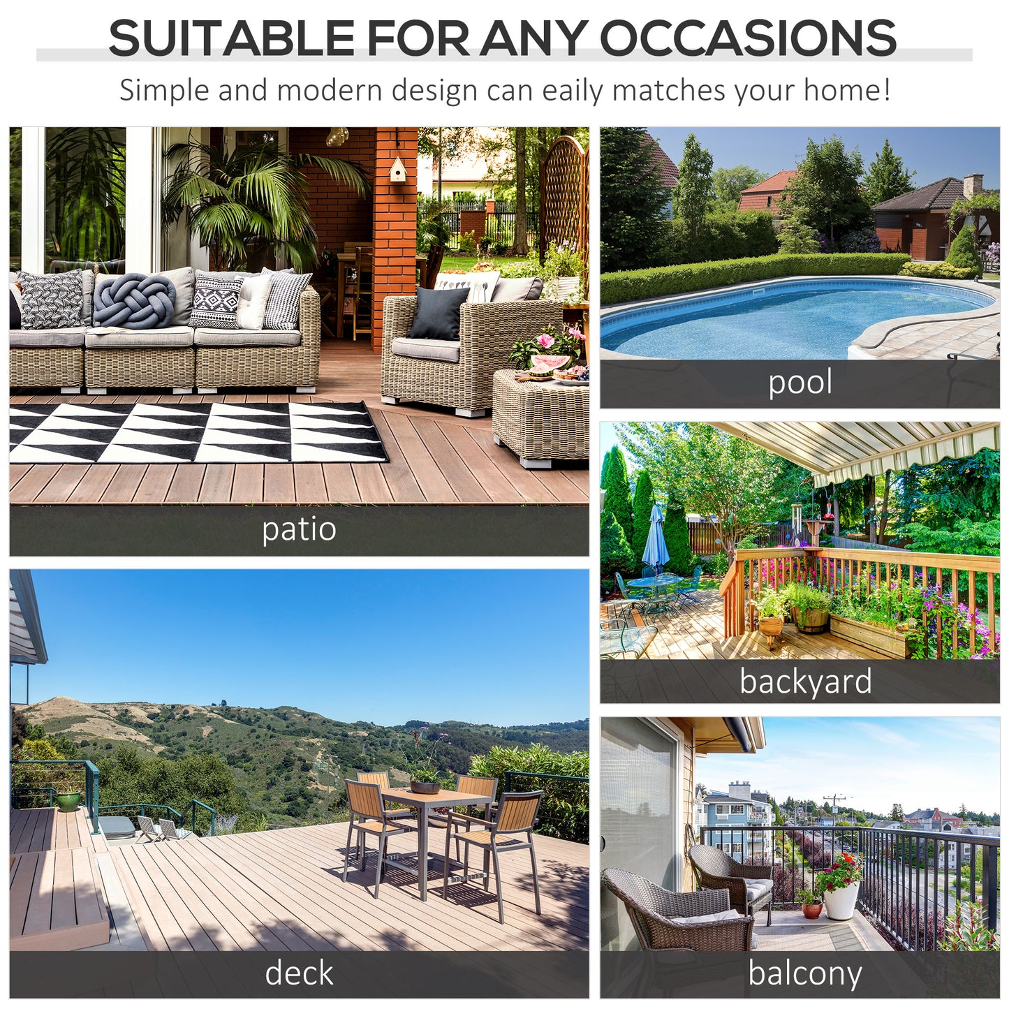 Outsunny 90 cm Rattan Wicker Side Table, End Coffee Table with All-Weather Material for Outdoor, Garden, Balcony, Backyard, Grey