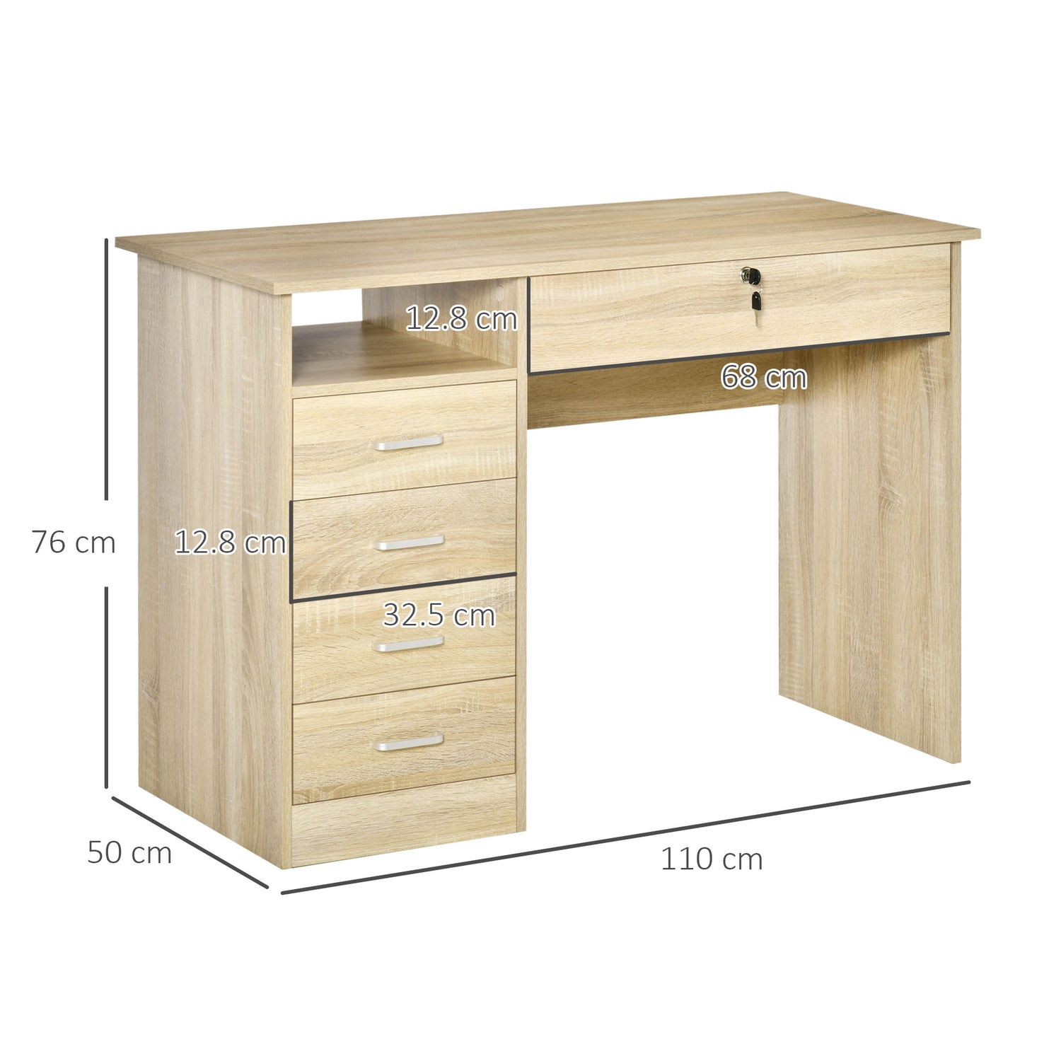 Small office deals desk with storage