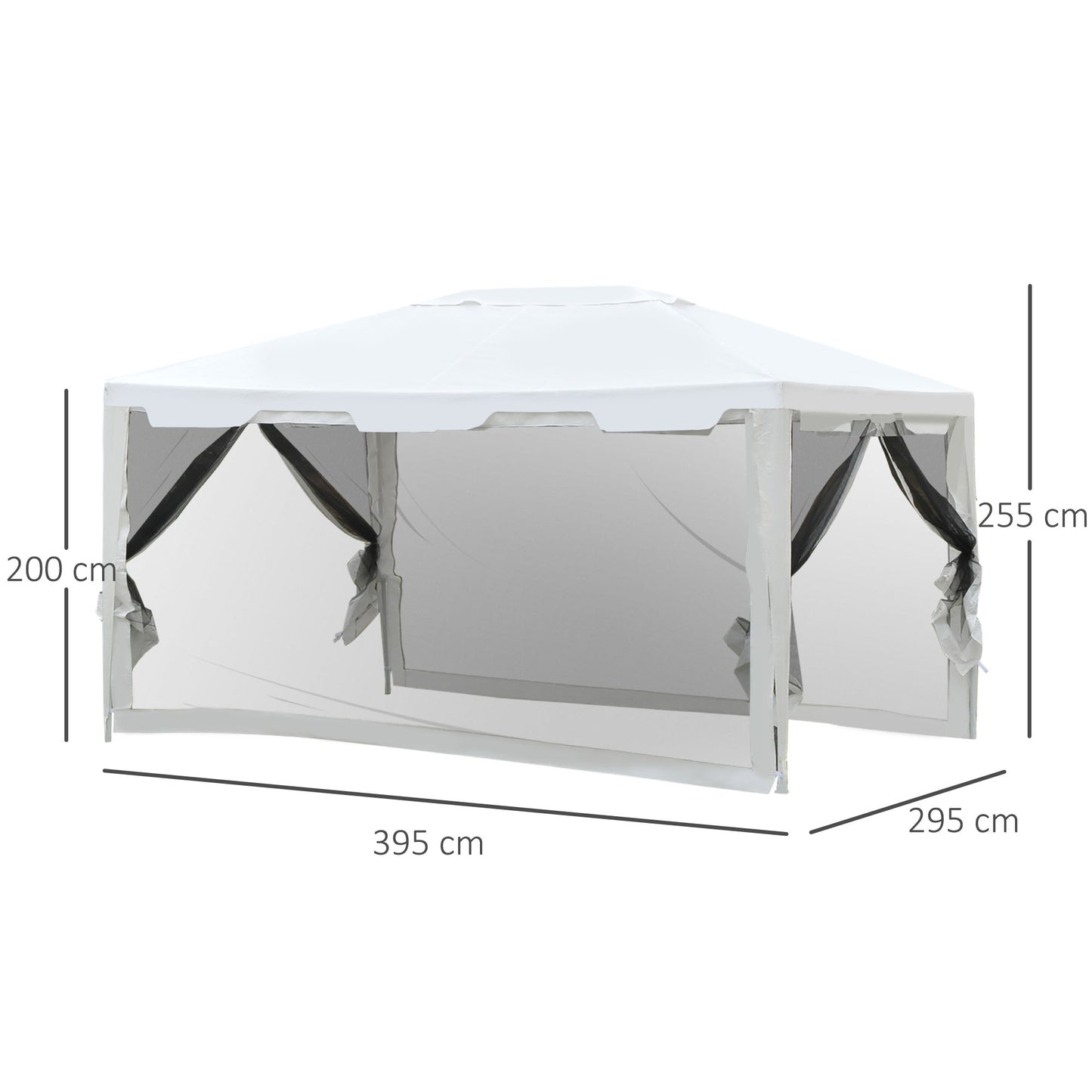 Outsunny Waterproof Party Tent 4x3 m