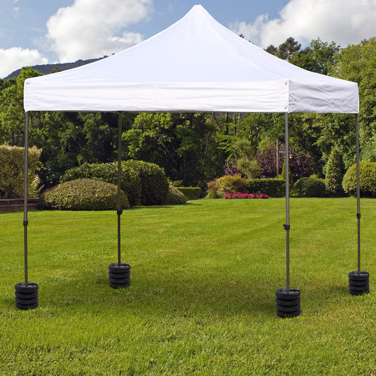 Outsunny 4 Pcs Gazebo Weighted Base Set, HDPE-Black