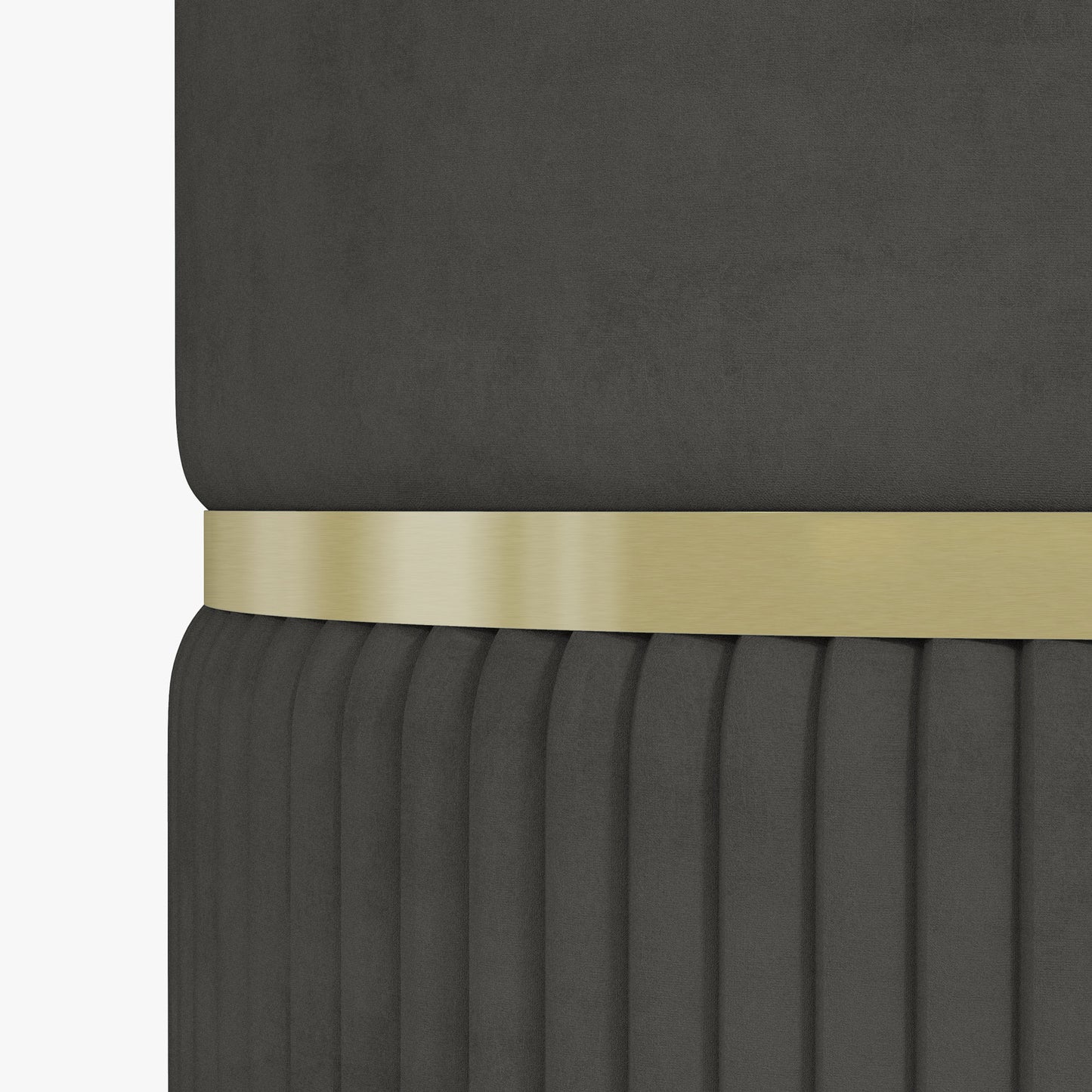 HOMCOM Round Ottoman Stool with Storage, Velvet-feel Fabric Upholstered Pouffe Foot Stool with Padded Seat and Hidden Space