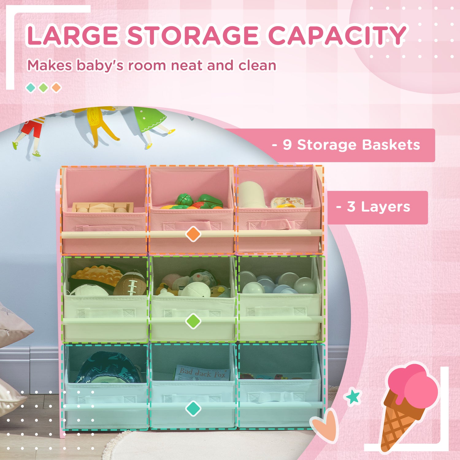 Kids basket best sale storage unit