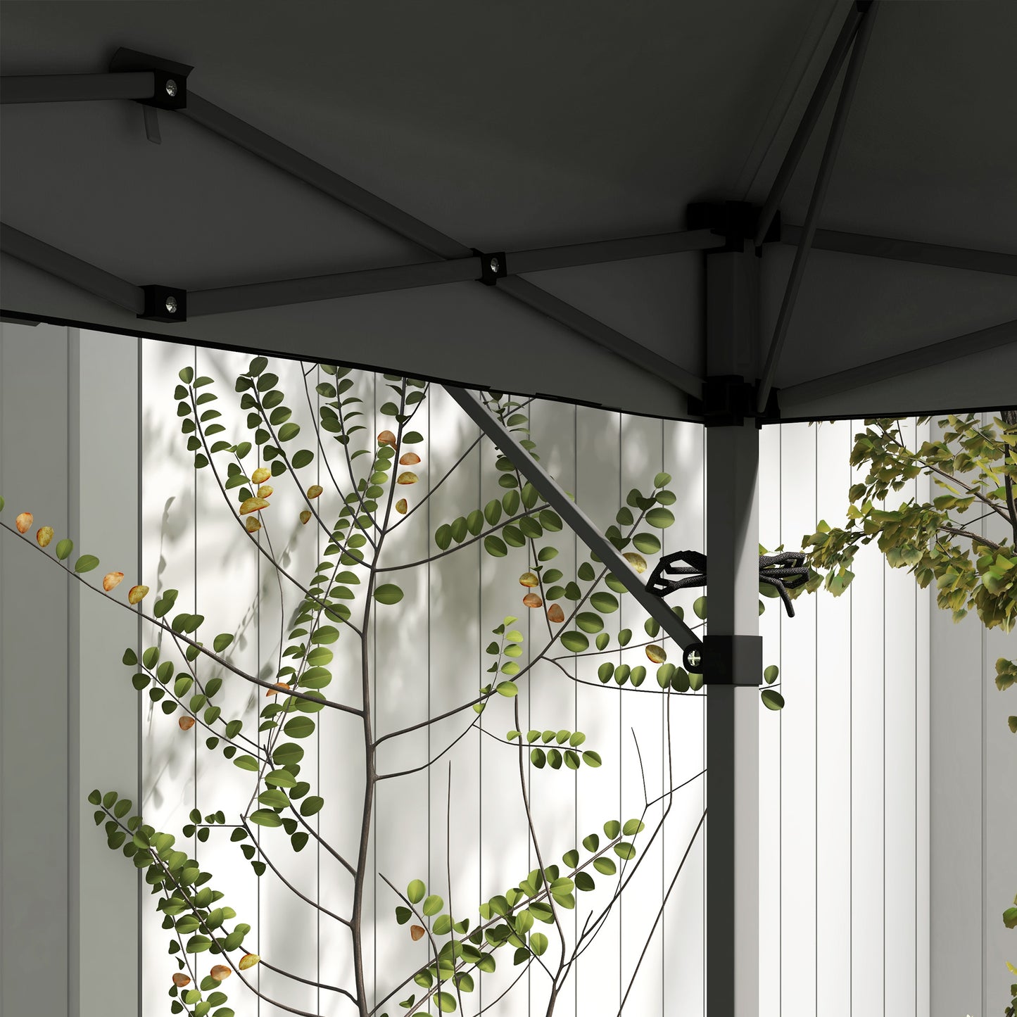 Outsunny 5 x 3(m) Pop Up Gazebo with Extend Dual Awnings, 1 Person Easy up Marquee Party Tent with 1-Button Push, Double Roof, Wheeled Bag, Sandbags, Height Adjustable Instant Shelter, Grey