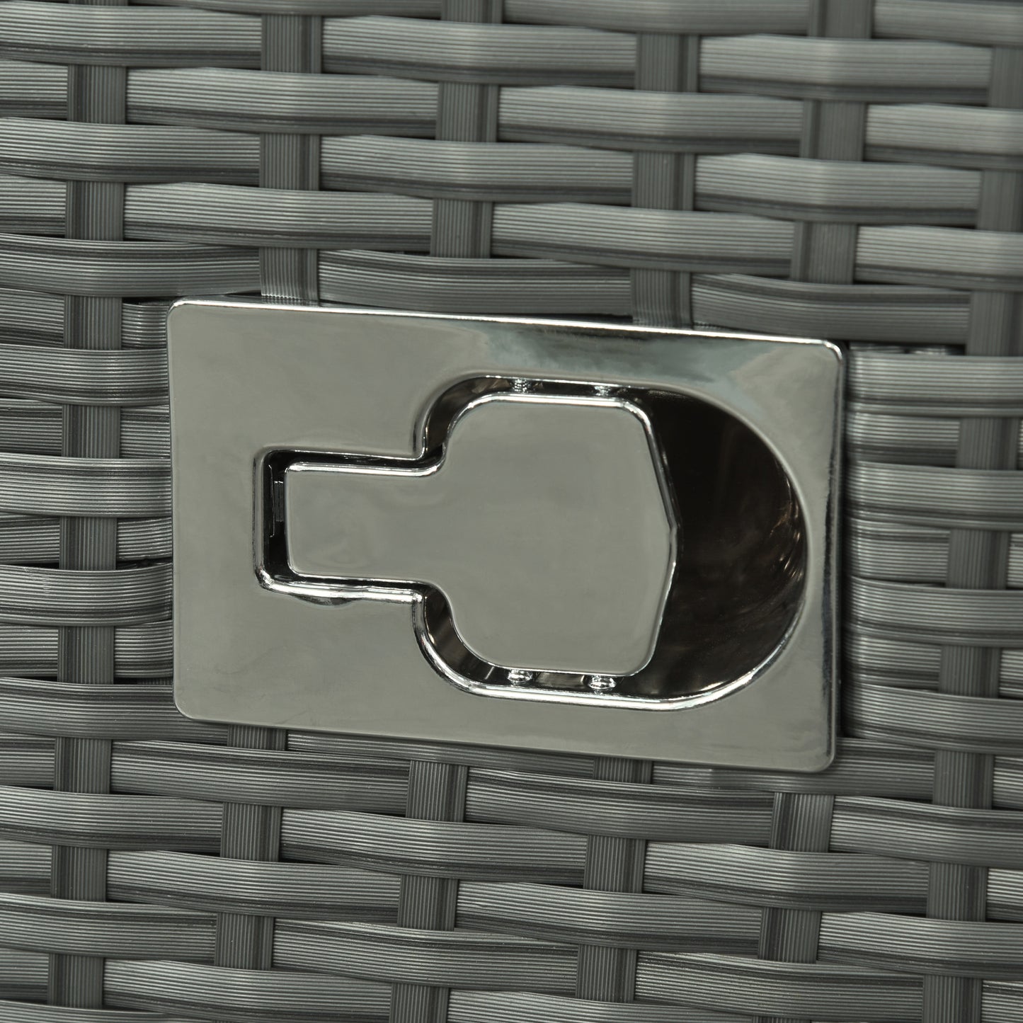 Outsunny 6pc Outdoor Rattan Wicker Furniture Set with 3-Seat Sofa, 2 Single Sofas, 2 Footstools and Coffee Table