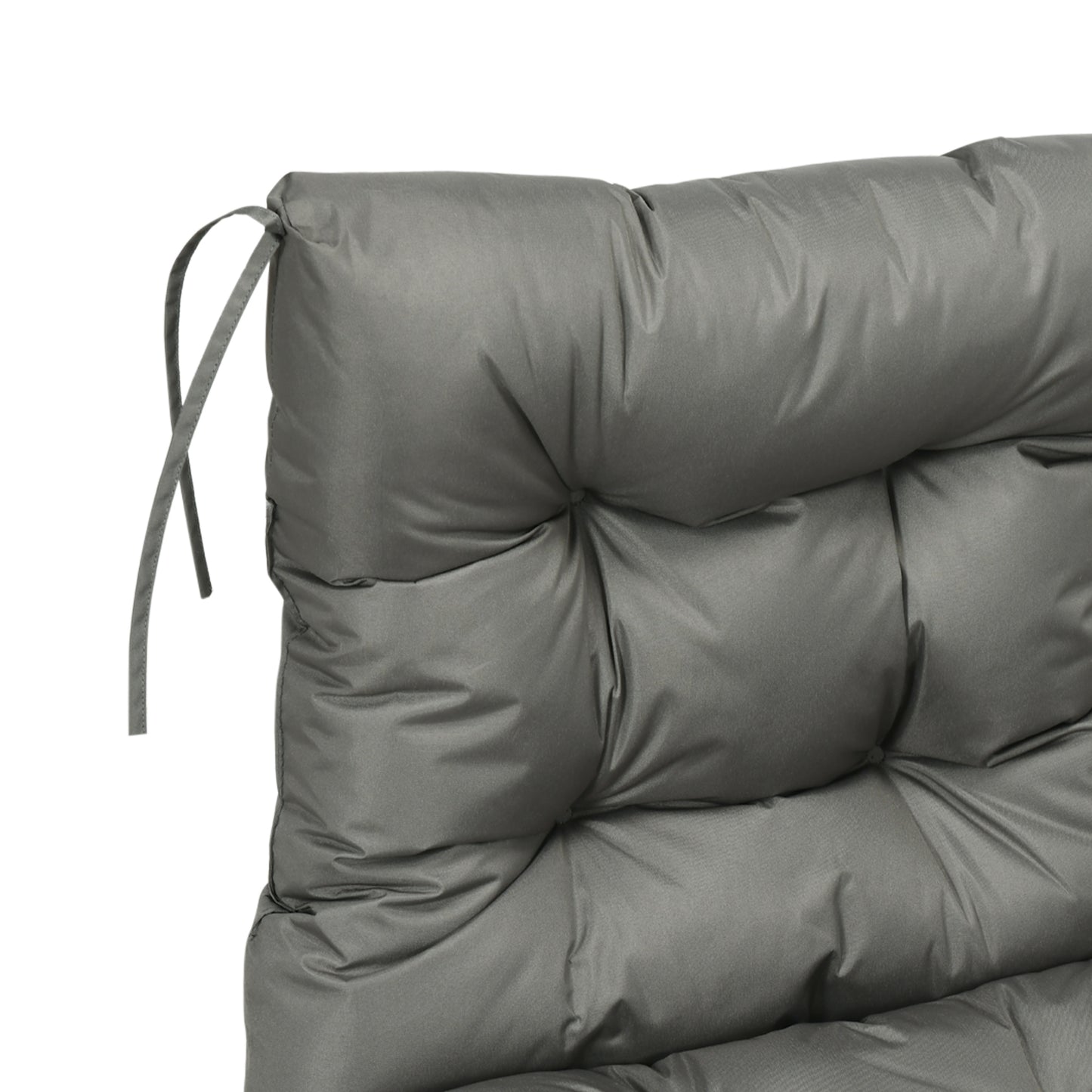 Outsunny Replacement Seat/Back Cushion, with Fastenings - Dark Grey