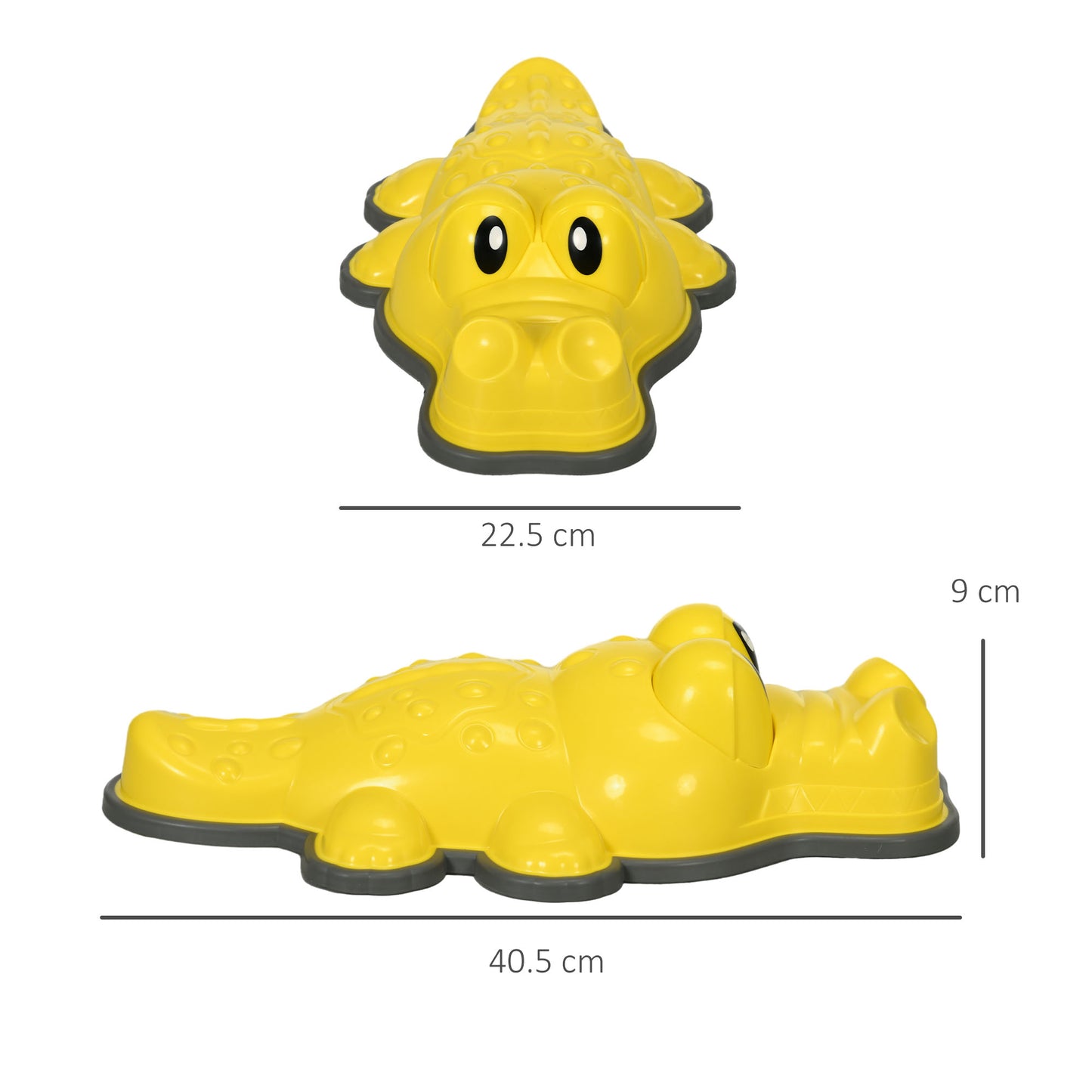 ZONEKIZ 9PCs Kids Stepping Stones CrocodileDesigned Sensory Toys with AntiSlip Edge Balance River Stones