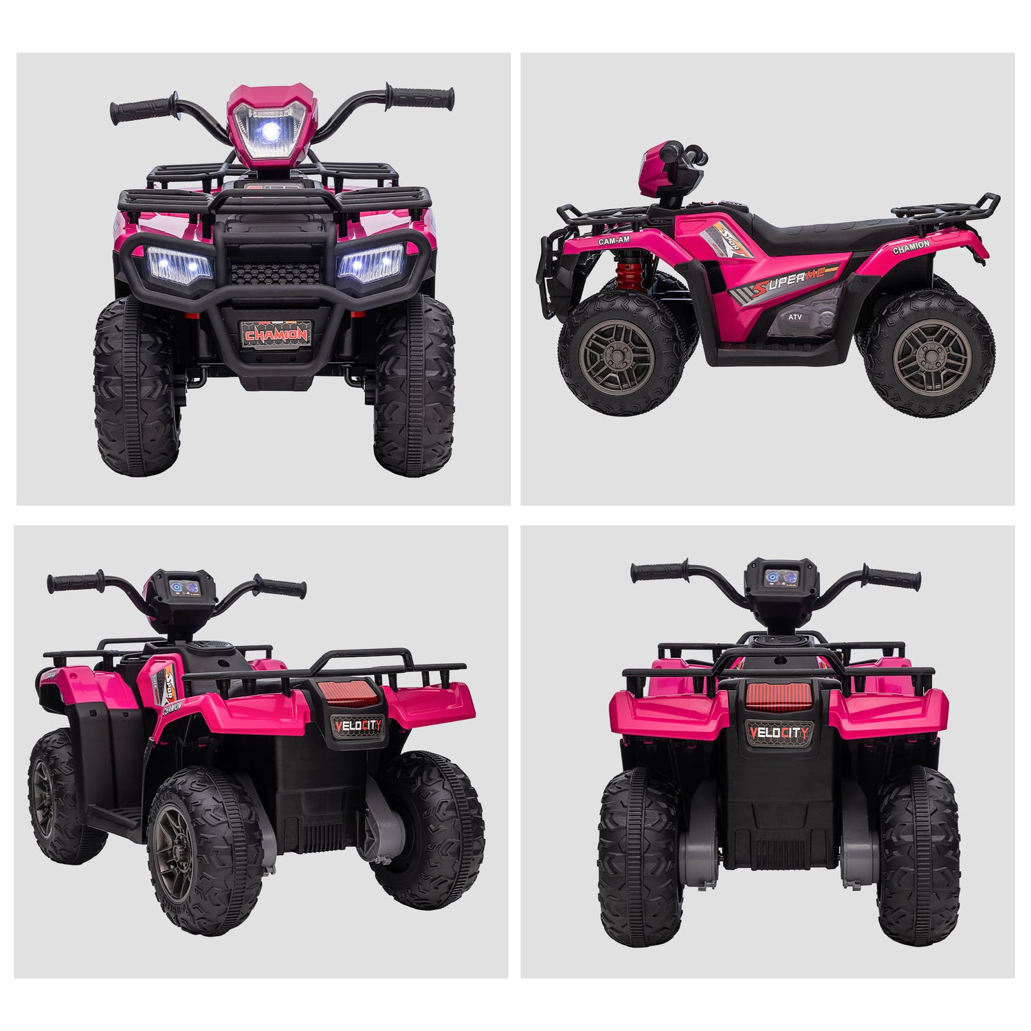 Pink quad deals bike 12v