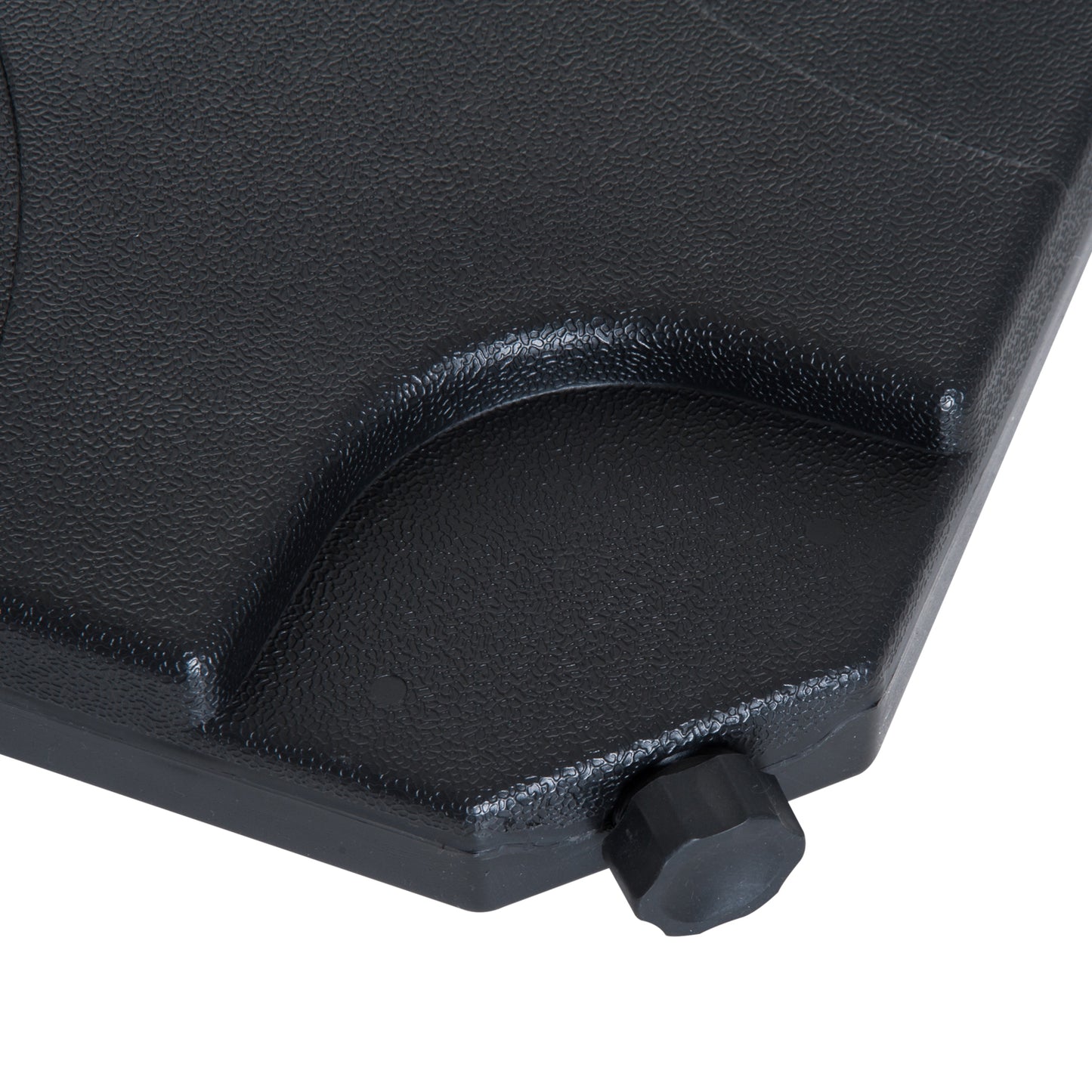 Outsunny 4 pc Parasol Base Heavy Duty Plastic Umbrella Weight Base-Black