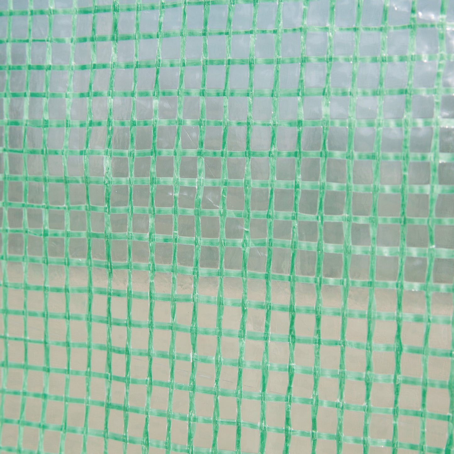 Outsunny Walk In Greenhouse Garden Polytunnel with PE Cover Zipped Roll Up Door and 6 Mesh Windows 3x2x2m Green