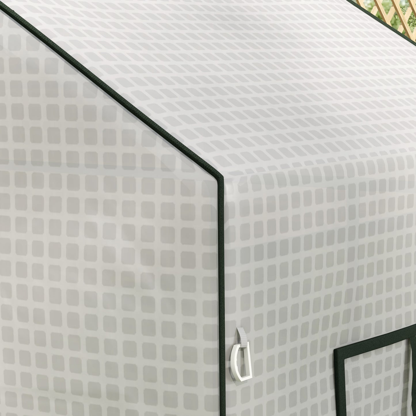 Outsunny Greenhouse Cover Replacement Walkin PE Hot House Cover with Rollup Door and Windows 140 x 73 x 190cm White