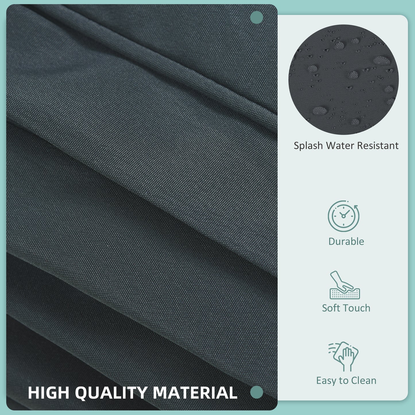 Outsunny Garden Rattan Sofa Cushion Polyester Cover Replacement Outdoo mhstar.co.uk