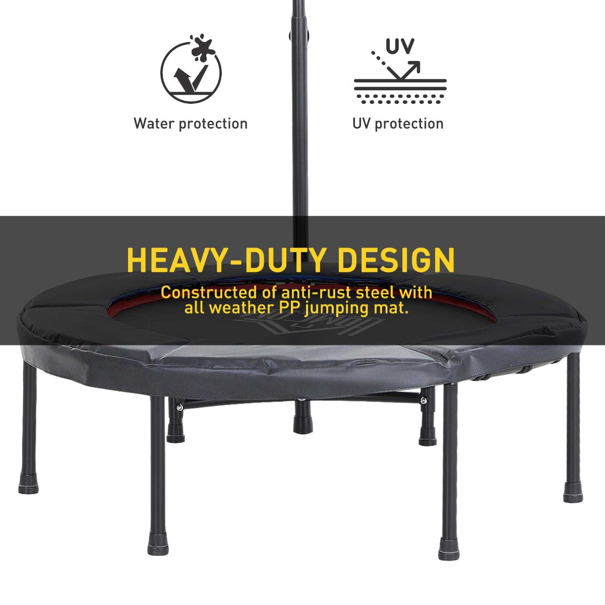 HOMCOM Trampoline Rebounder Adjustable Jumper, 39"-Black